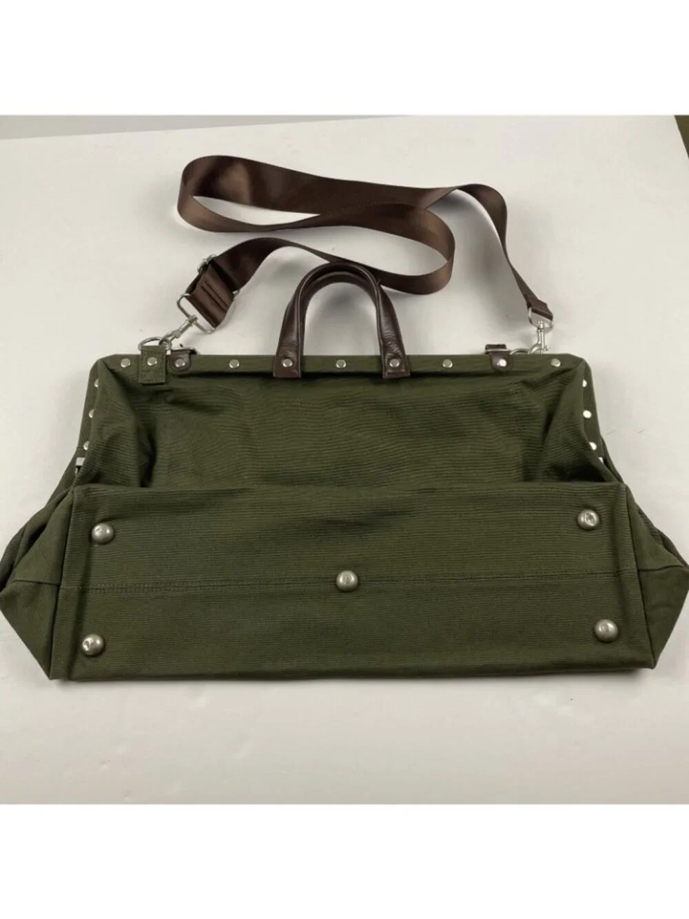 Line Of Trade No. 0312 Canvas Weekender Bag Gray Shoulder Duffle Carry On Bag